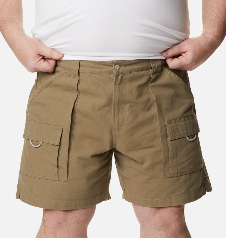 Men's Columbia PFG Brewha II Shorts Khaki | Plus Size CA-D4L30